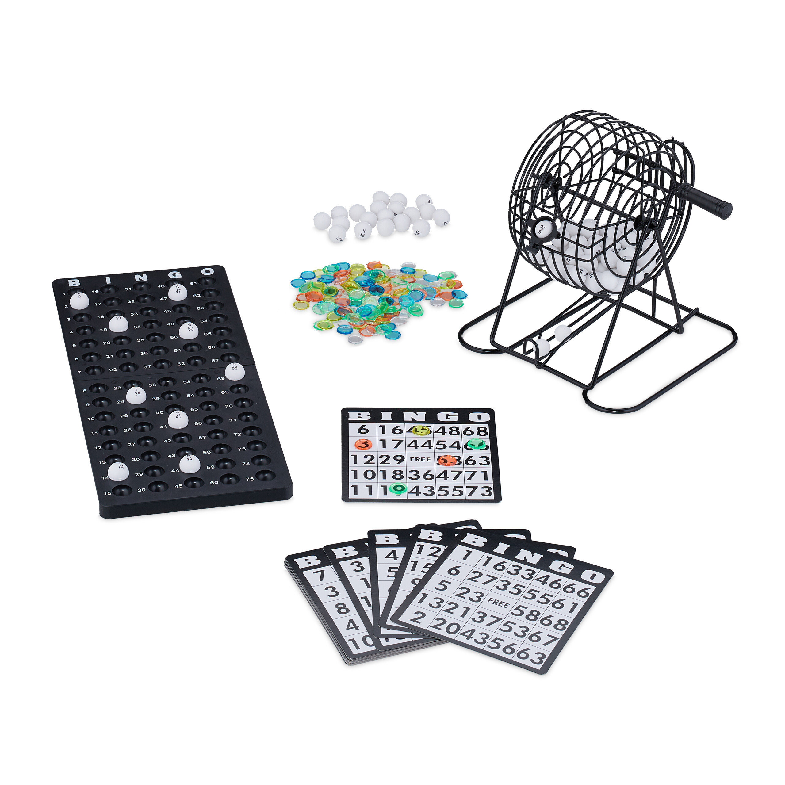 E-shop Bingo-Spiel Set in Schwarz/ Weiß