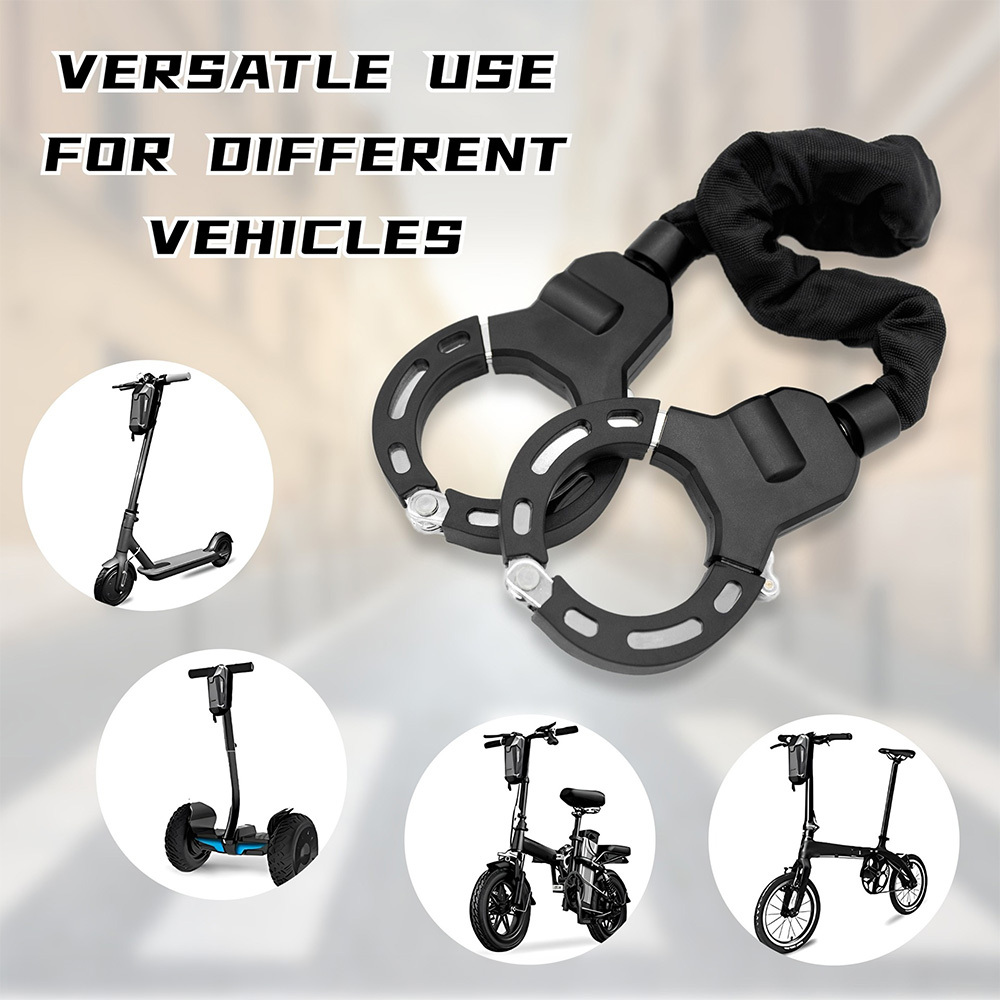 TEMU Bicycle Lock Chain, Fabric Chain Lock For Electric Bikes, Motorcycles, And Heavy-duty Electric Scooter Locks