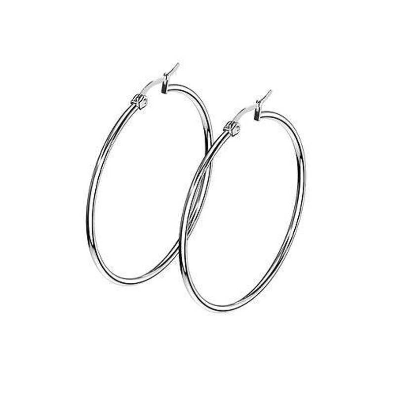 Ladies' Creole Large Round Earrings Elegant Stylish Earrings Elegant