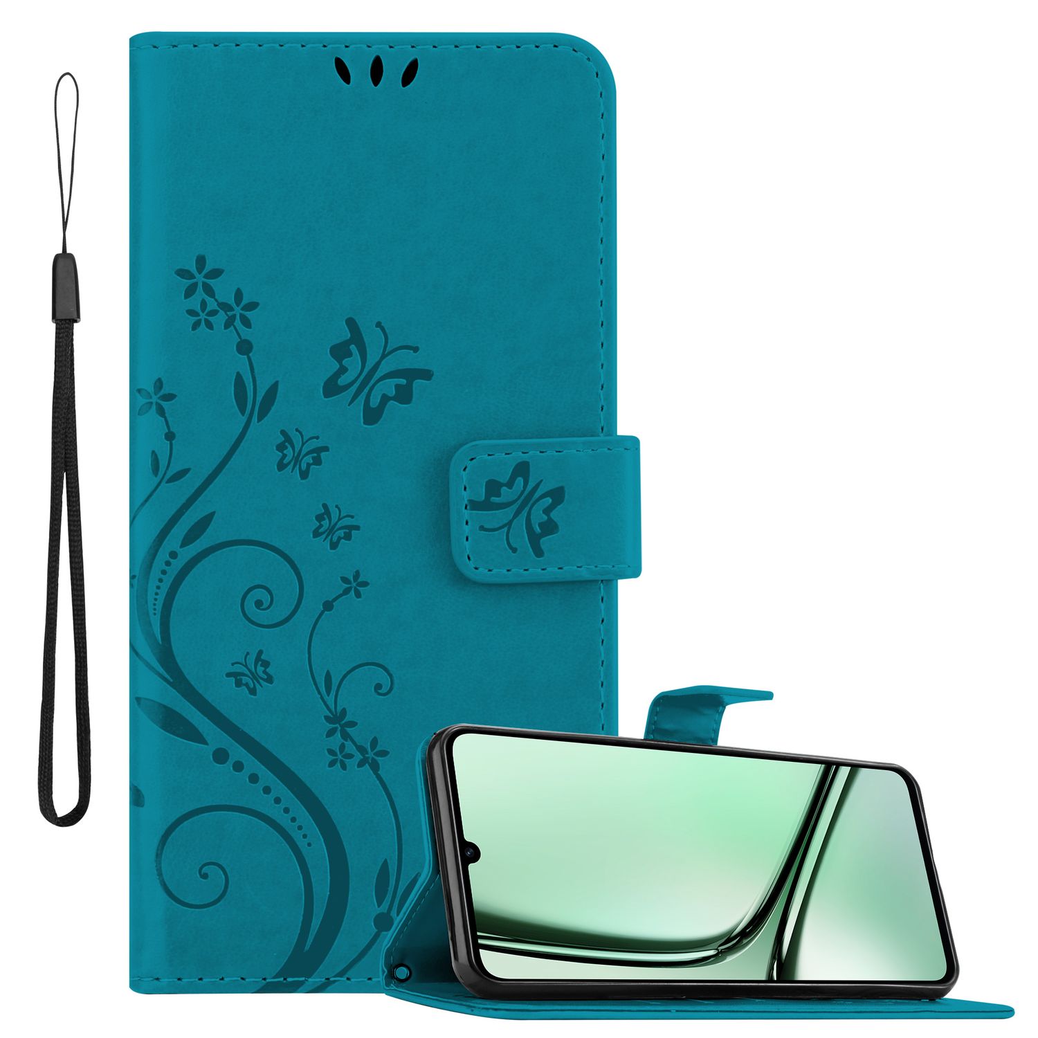Image of Case Compatible With Realme Note 60, Protective Case With , Magnetic Closure, Stand Function And Card Slots, Flip Case Flower Cover Case Mobile Phone Flip Case Book Bag