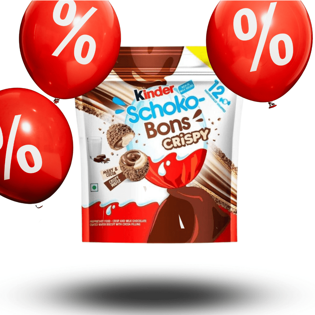 E-shop Kinder Schoko Bons Crispy 67,2g / Gefüllte SchokoBons mit knuspriger Ummantelung / Kakao, Schokolade, Milch
