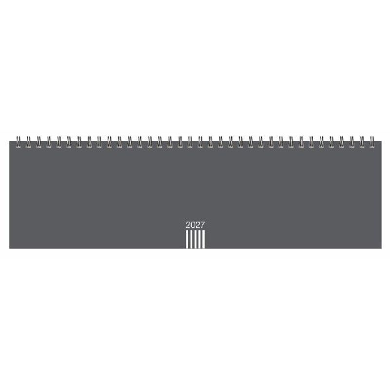 Weekly Desk Planner, Anthracite 2027: Practical Flip-over Table Calendar. Timeless Spiral Calendar 2027 For The Office. Weekly Desk Planner
