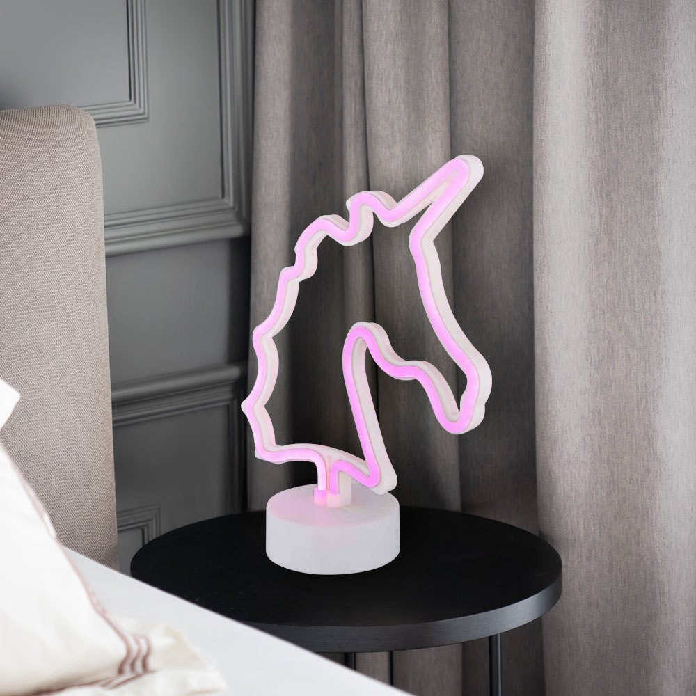 stolna svjetiljka neon svjetiljka jednorog dječja soba lampa dekoracija baterija led  .5 cm