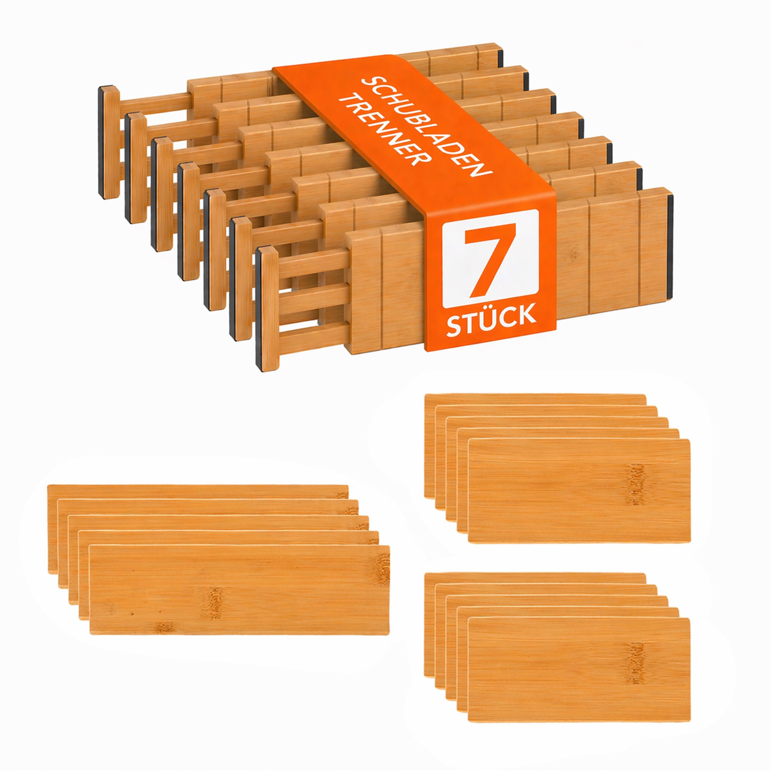 22pcs. Drawer Divider Set In Natural