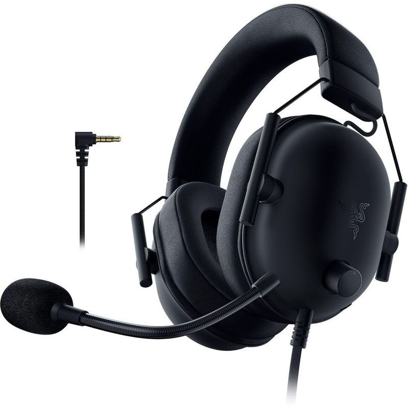 Image of Razer Blackshark V2 X () - Wired Headset For Console (250g, Kidney Microphone, 50mm Driver, Passive Noise Cancellation, 3.5mm Connection) Black