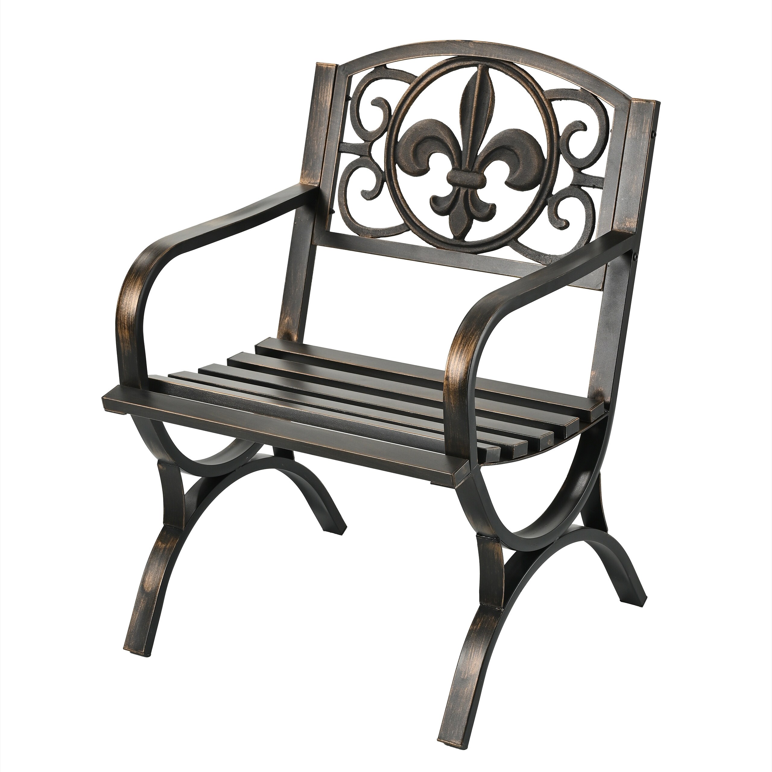 Garden Chair In Black/bronze - (w)60 X (h)85.5 X (d)56 Cm