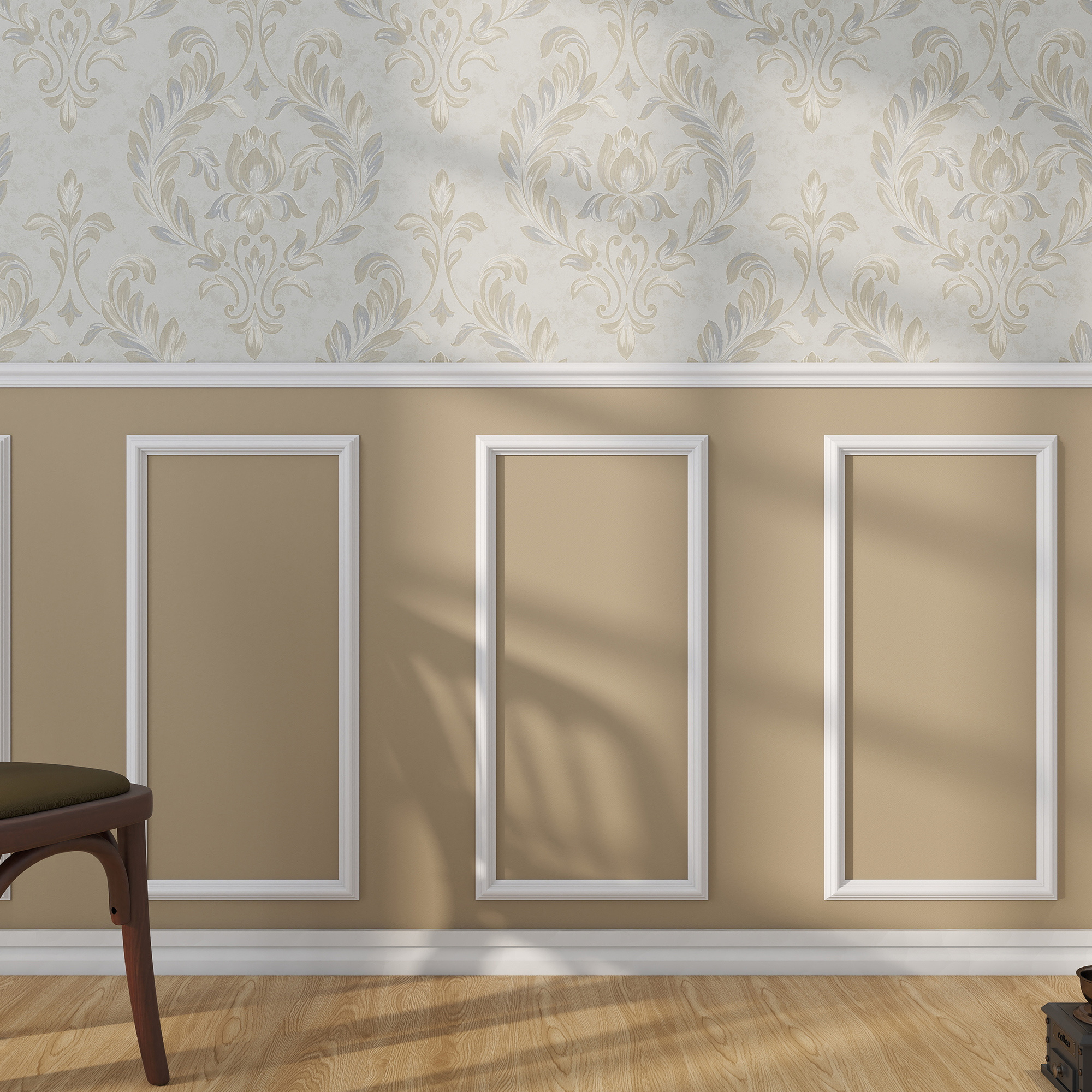- Half-height Molding For Walls, 15-piece Set In Paintable White Polyurethane