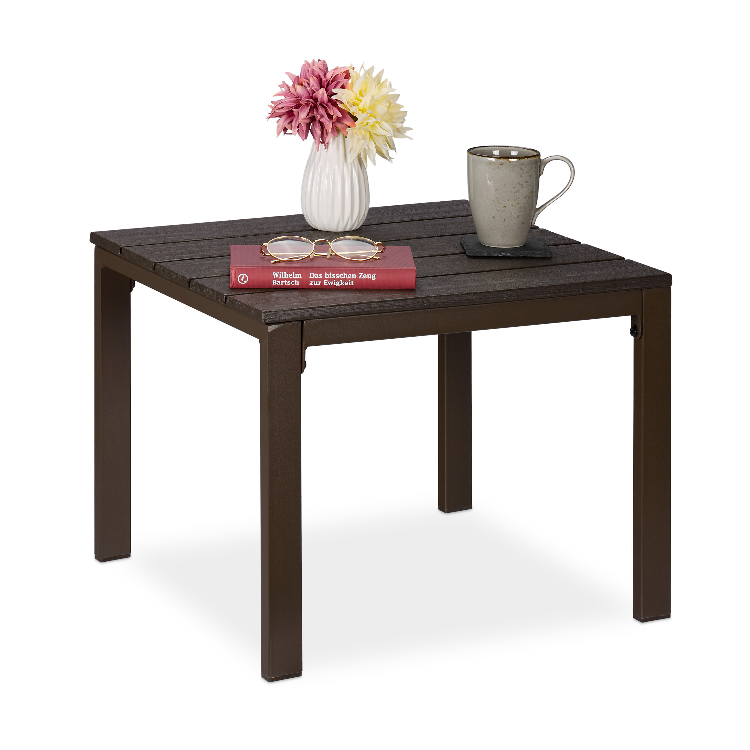 Brown Balcony Side Table - (w)52 X (h)39 X (d)48 Cm