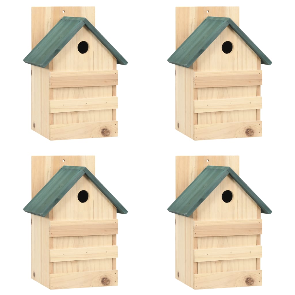 Image of 4x Pine Wood Birdhouse 23x19x33cm Nesting Box Tit Box Nesting Boxes