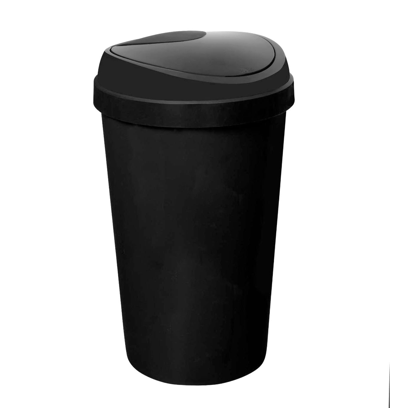 TEMU Spectraplast 50l Kitchen Bin - Black Plastic Touch-top Waste Recycling Bin With Removable Lid, Large Capacity For Home, Office, Under Counter