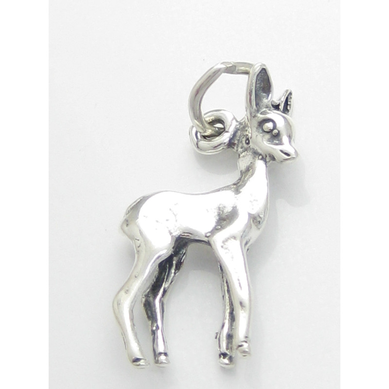 Sterling Silver Deer Charm, Elegant Addition for Jewellery