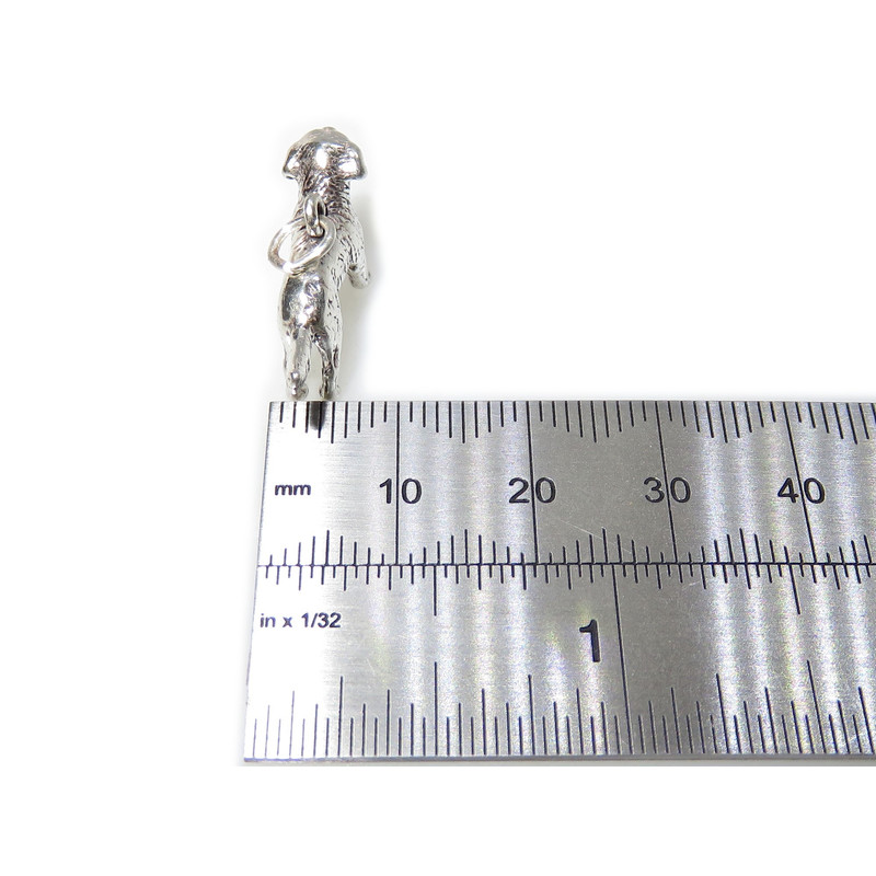 925 Sterling Silver Dog Charm, Pet Lovers Gift