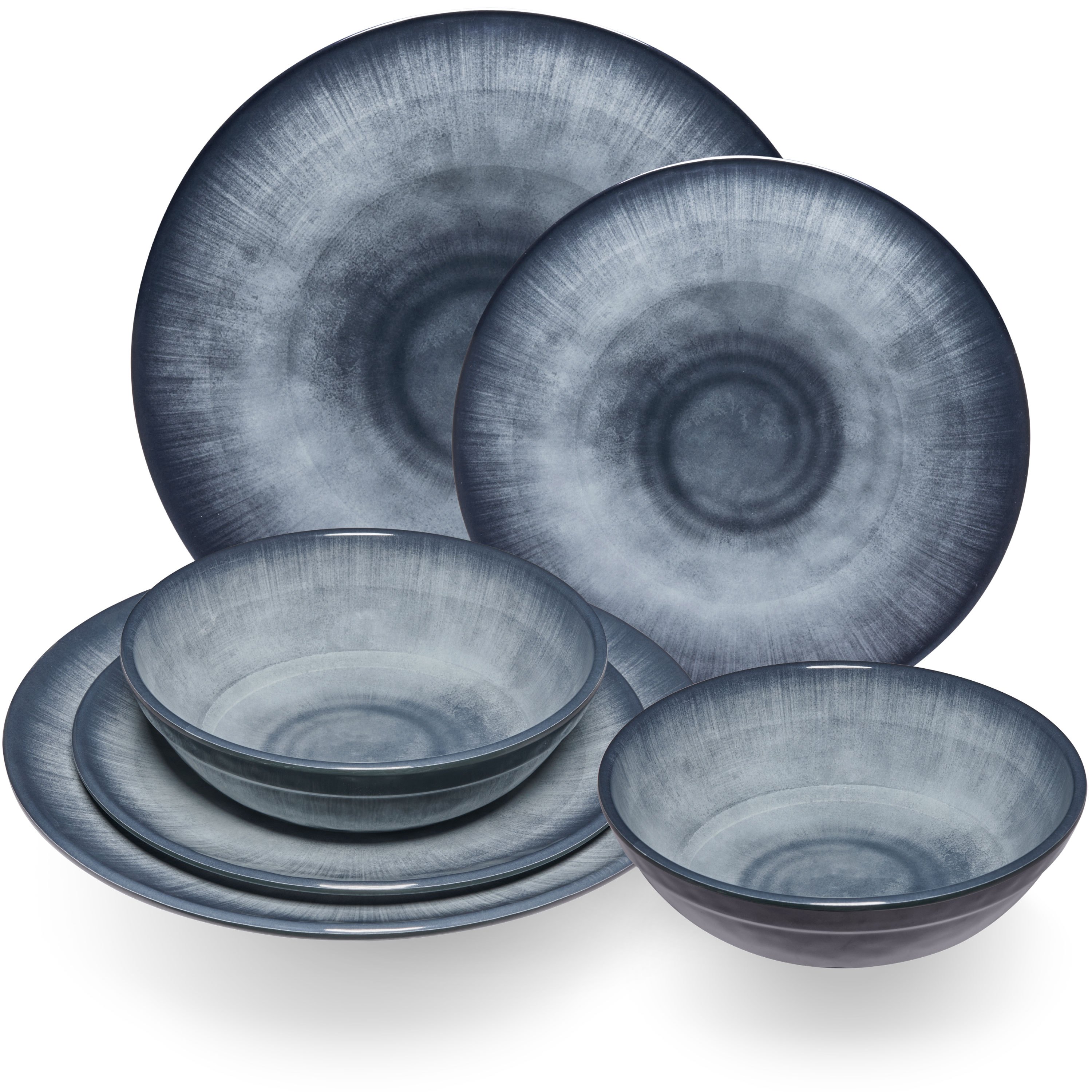 Image of Camping Dishes Gray For 2/4/6 People - Dishwasher-safe Dinnerware Camping Accessories Camping Dishes Camping Festival Picnic Garden Party