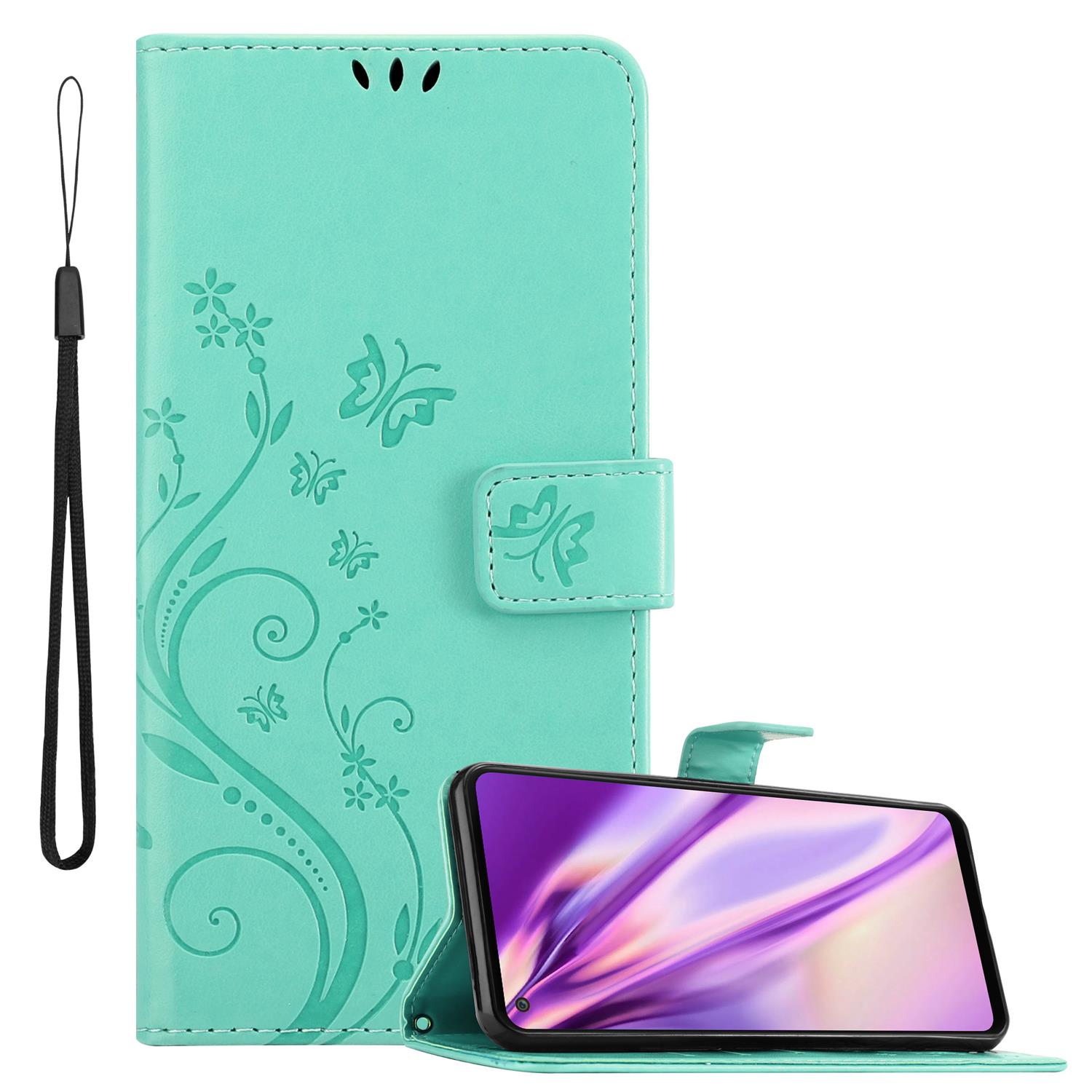 Case Compatible For Galaxy A21s Protective Cover With Magnetic Closure, Stand Function And Card Slots Flip Case Flower Cover Phone Case Foldable Case Book Bag