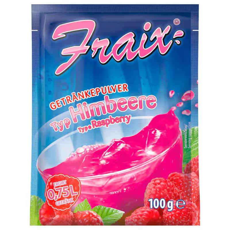 Image of 25x Fraix Drink Powder Type Raspberry 100g (25x100g)