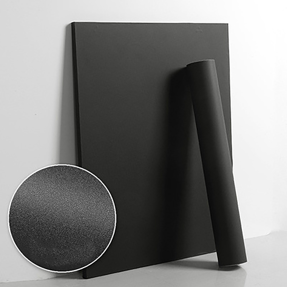 TEMU Self Adhesive Wallpaper Black Sticky Back Plastic Paper Matte Peel And Stick Wallpaper Waterproof Contact Paper Black Vinyl Film For Furniture