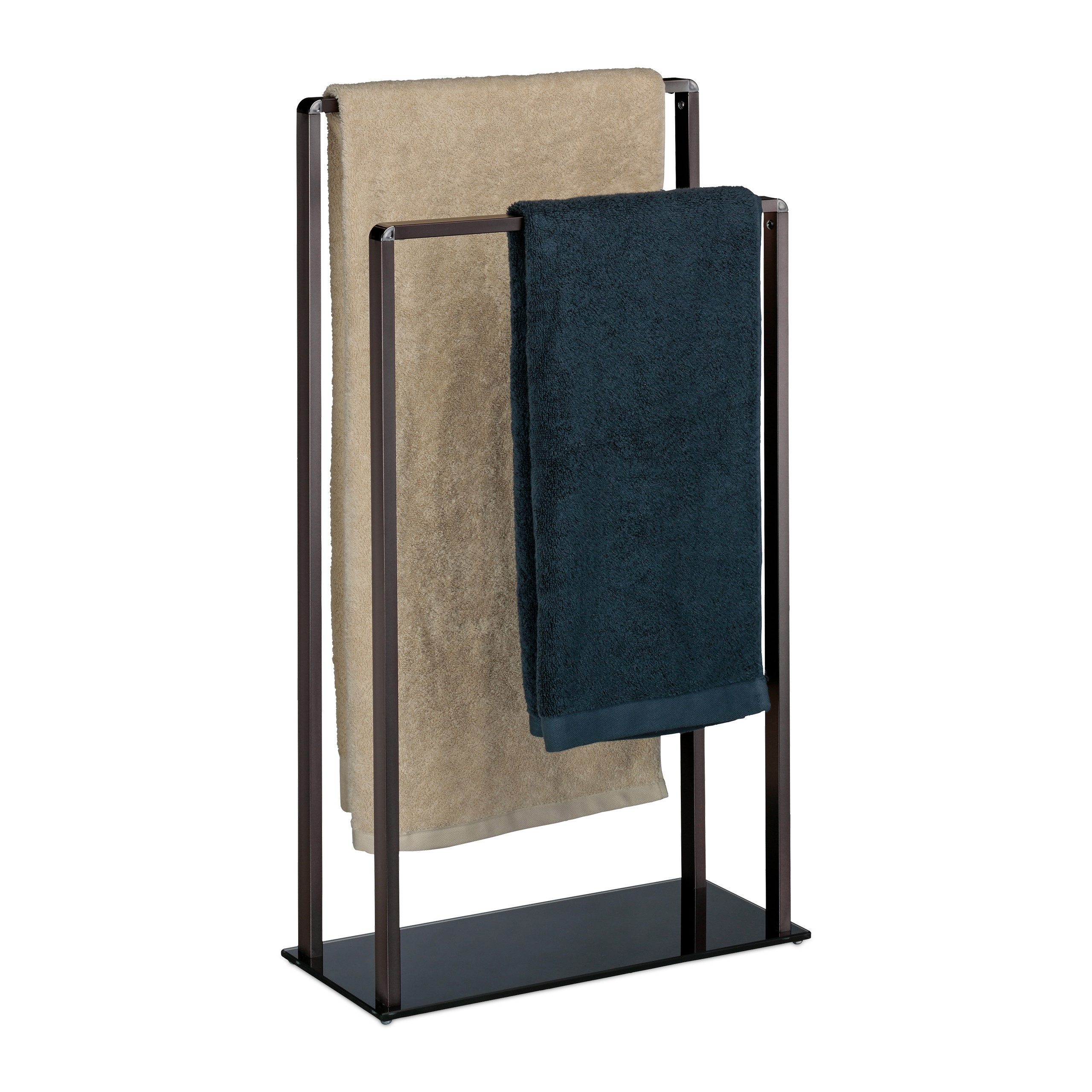 Towel Rack In Bronze/black - (w)45 X (h)80 X (d)20 Cm