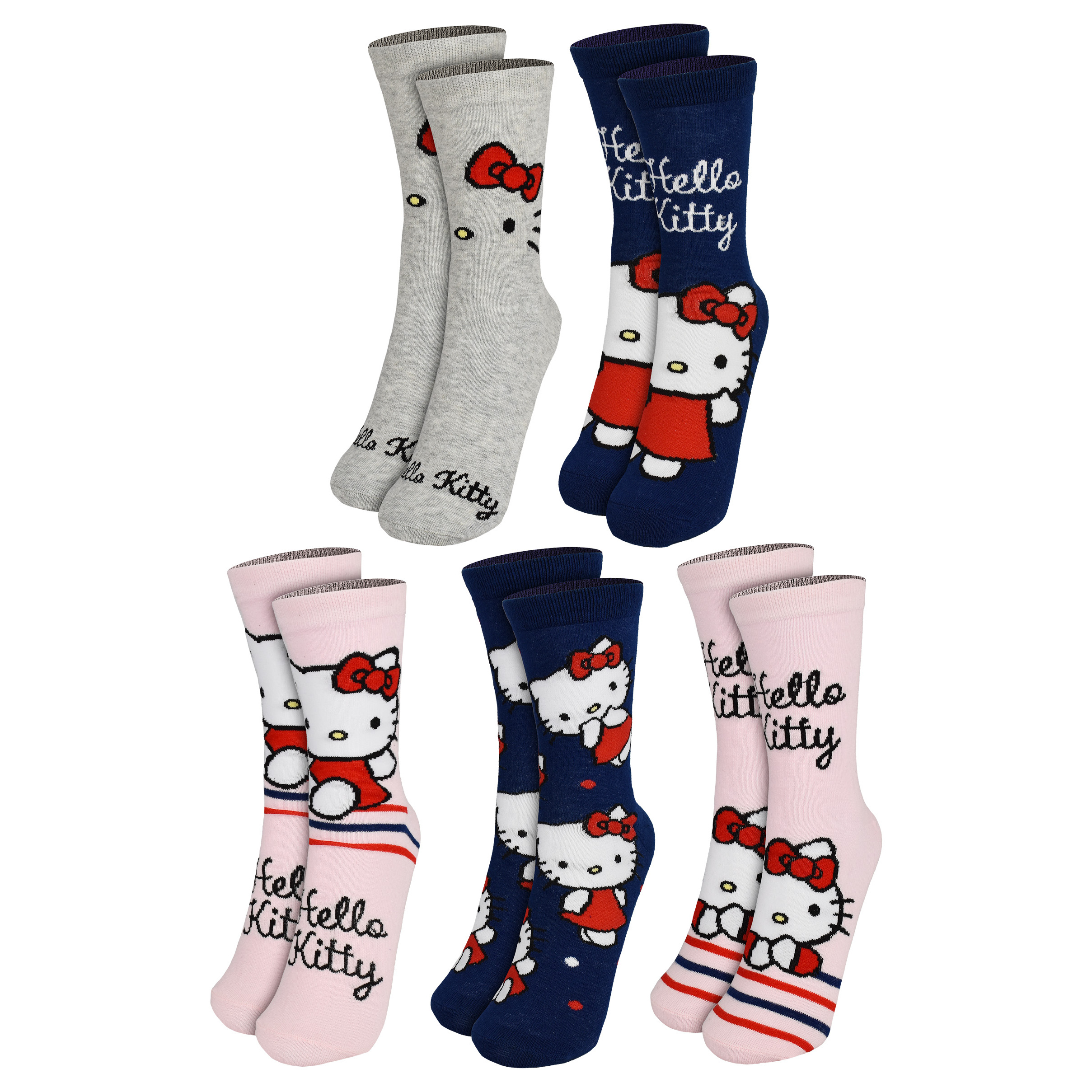 Image of Hello Kitty Socks For Women - Women's 38-43 (5-pack)