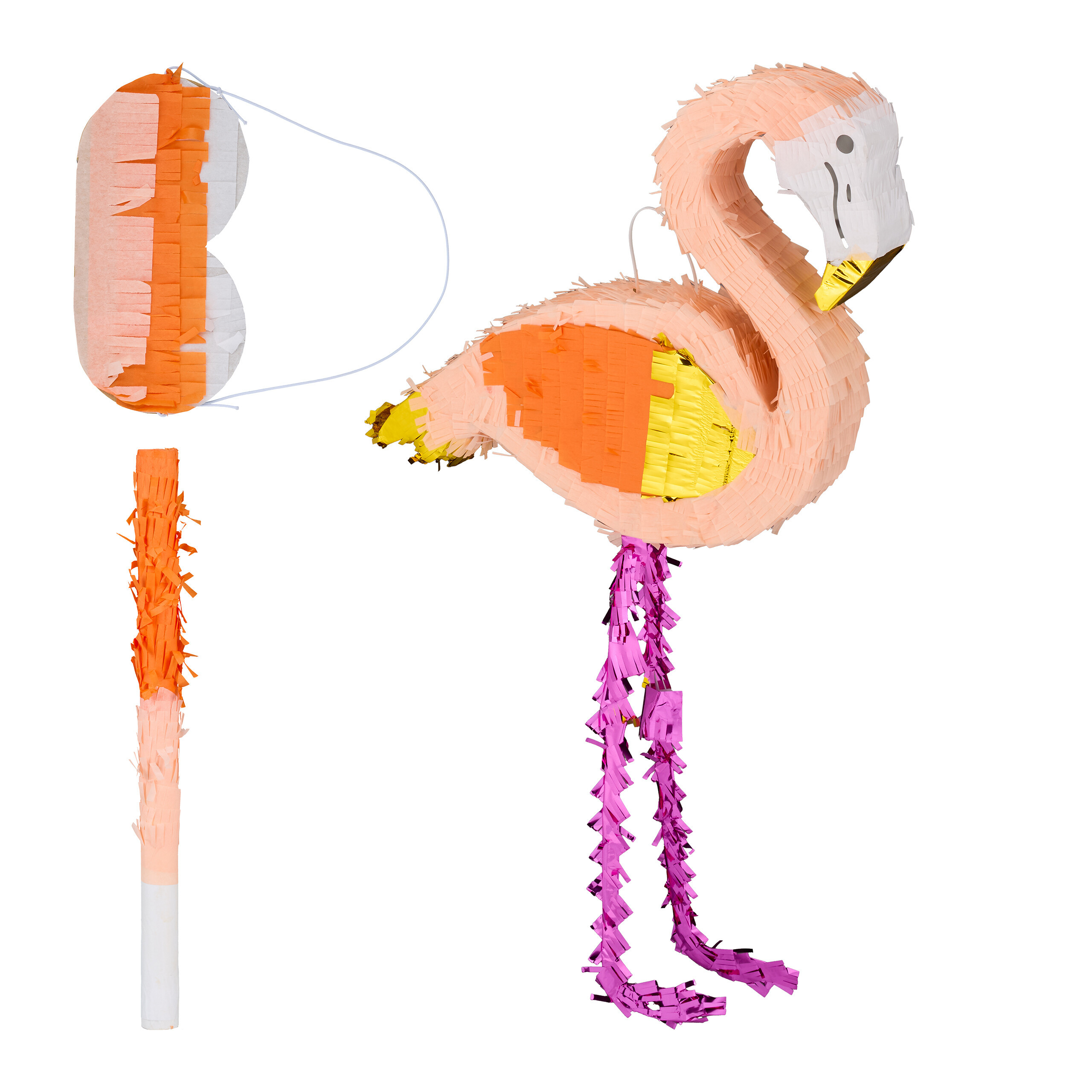 E-shop 3-teiliges Pinata-Set "Flamingo" in Farbe