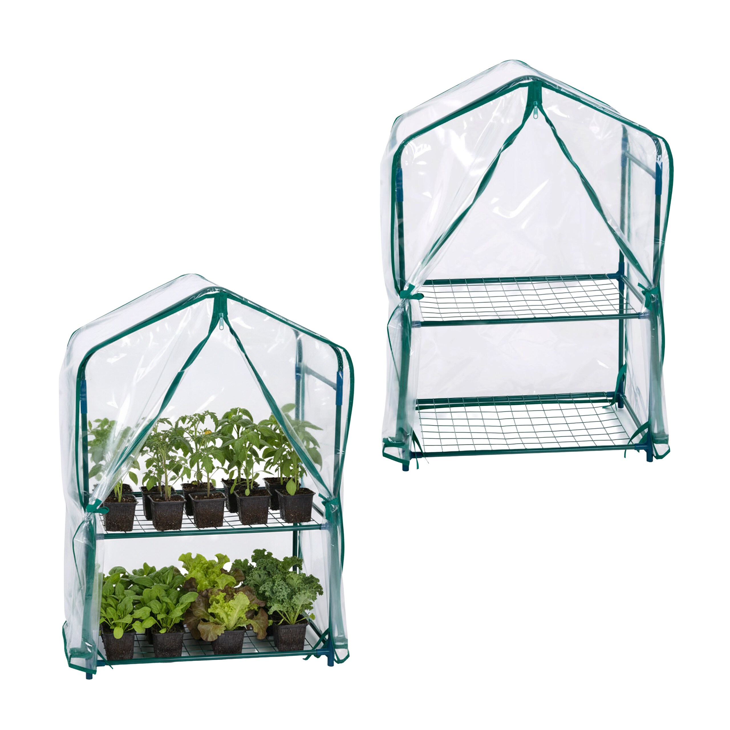 2 X Balcony Greenhouse /transparent - (w)59 X (h)95 X (d)39 Cm