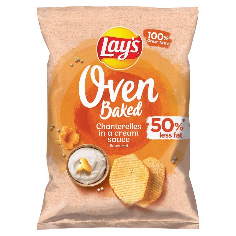 Lay's Oven Baked Formed Potato Chips In A Creamy Chicken Sauce Flavor 110g