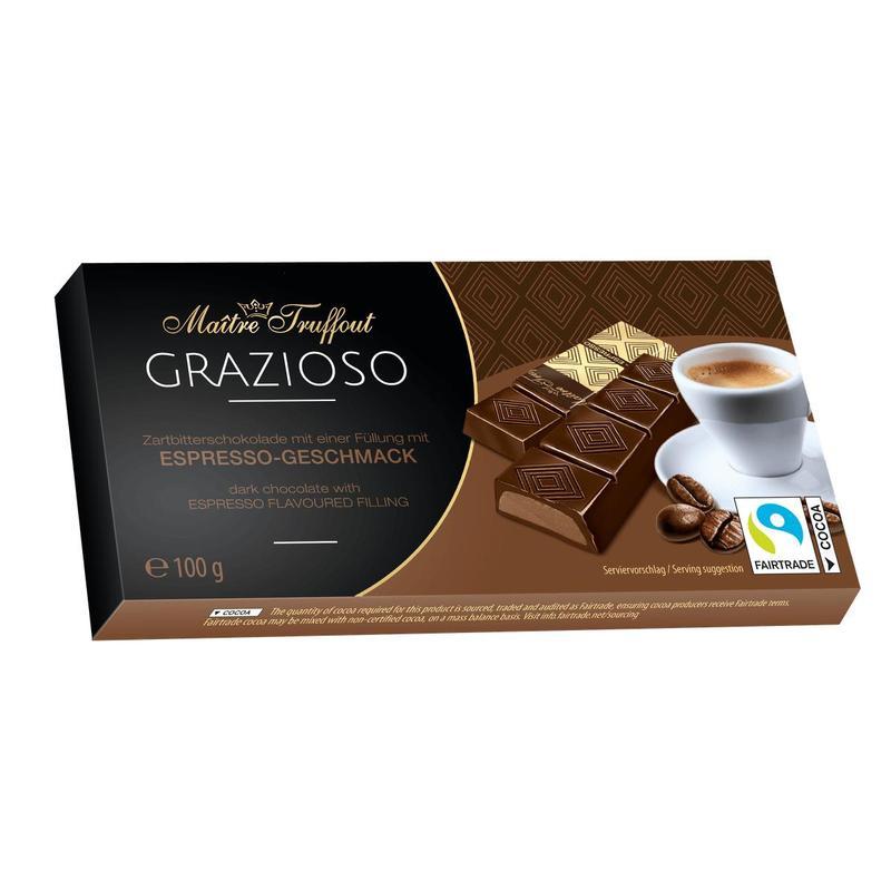 Maitre Truffout Grazioso Dark Chocolate With Espresso Flavor Filling