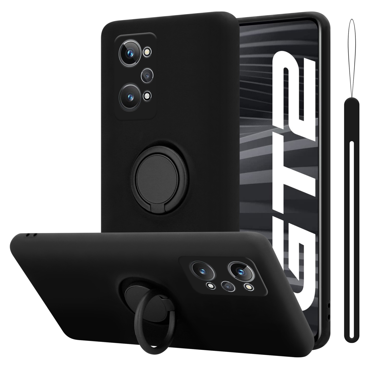 Case Compatible For Realme / Gt Protective Case Made Of Flexible Tpu Silicone With Ring Back Case Cover Phone Case