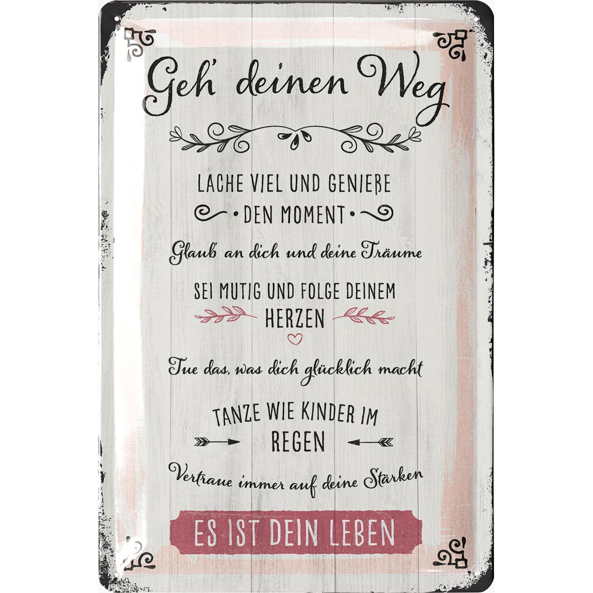 Image of Retro Tin Sign , Friendship Quotes Sign, Shabby Chic Decor, Motivational Gift, Retro Farmhouse Decor, Vintage Metal Signs In Wood Look Made Of Metal 20x30cm Classic Edition