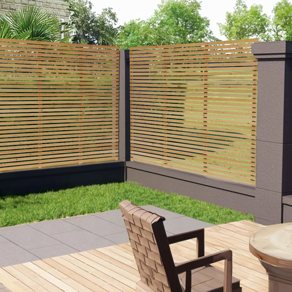180x180cm Light Yellow Garden Lattice Fence, Heavy-duty Wooden Fence, -woven Farm Decor, Outdoor Door-style Fence Gate