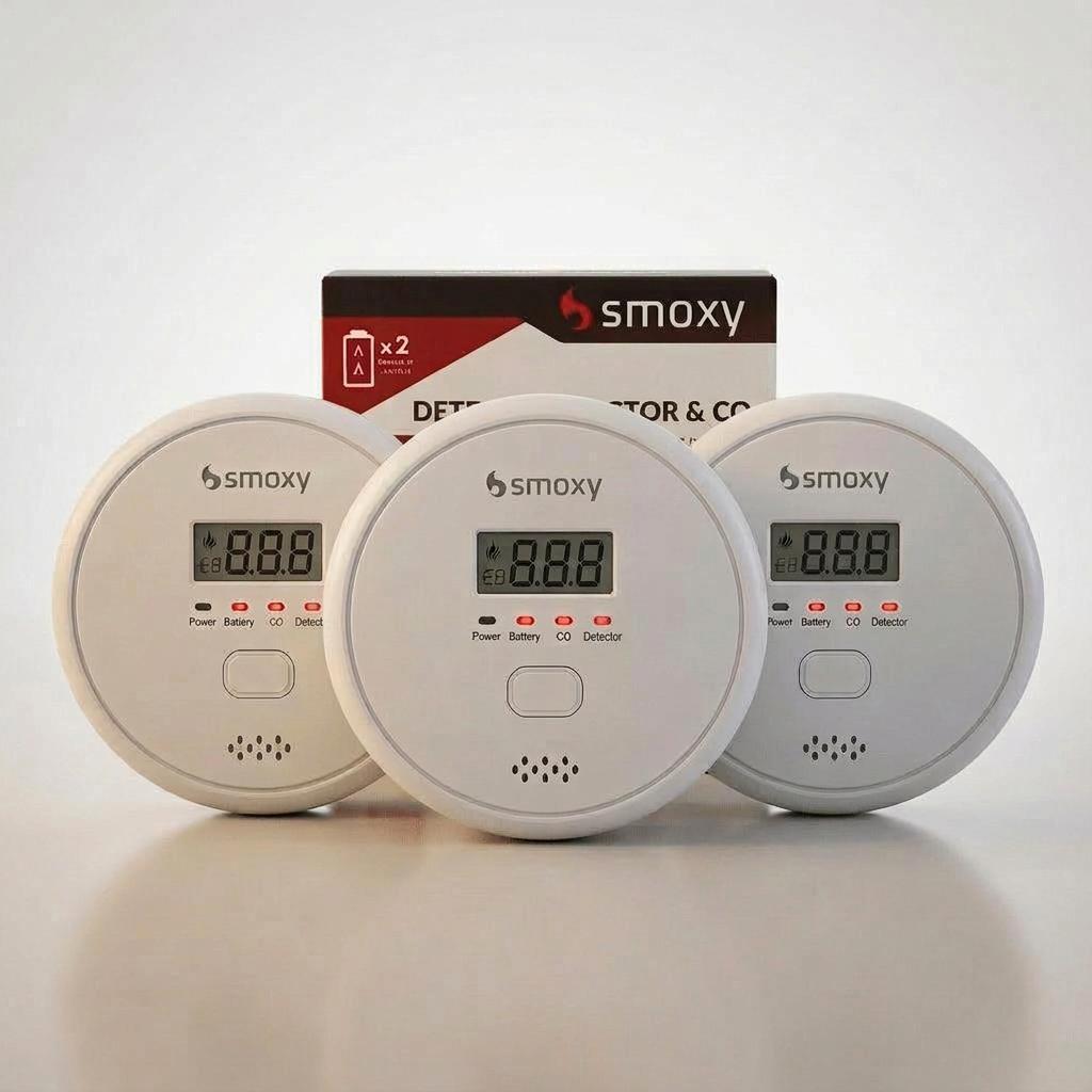 Dual Carbon Sensor With Lcd Display, Carbon Detector, Certified Sensor Detector, , Loud Alarms For Home, Suitable For Home And Commercial Use