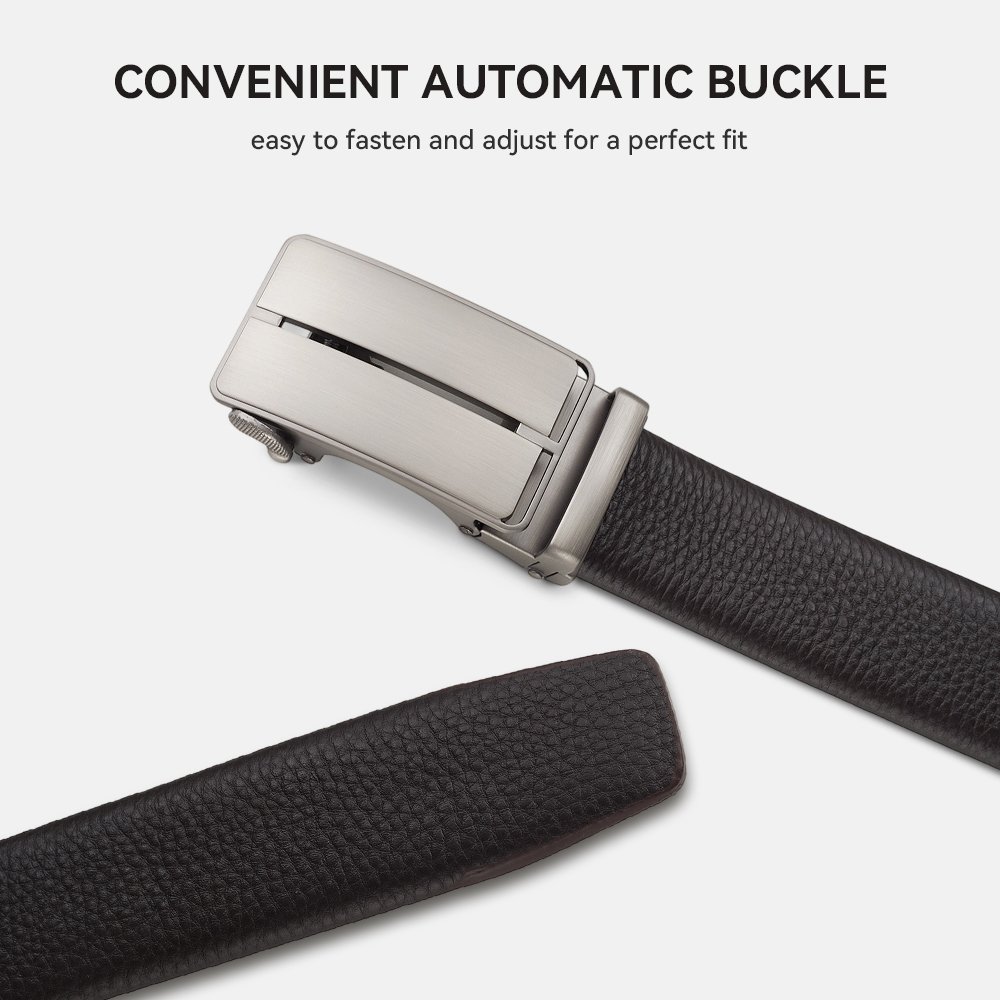 Men's Automatic Buckle Casual Belt with Adjustable Strap