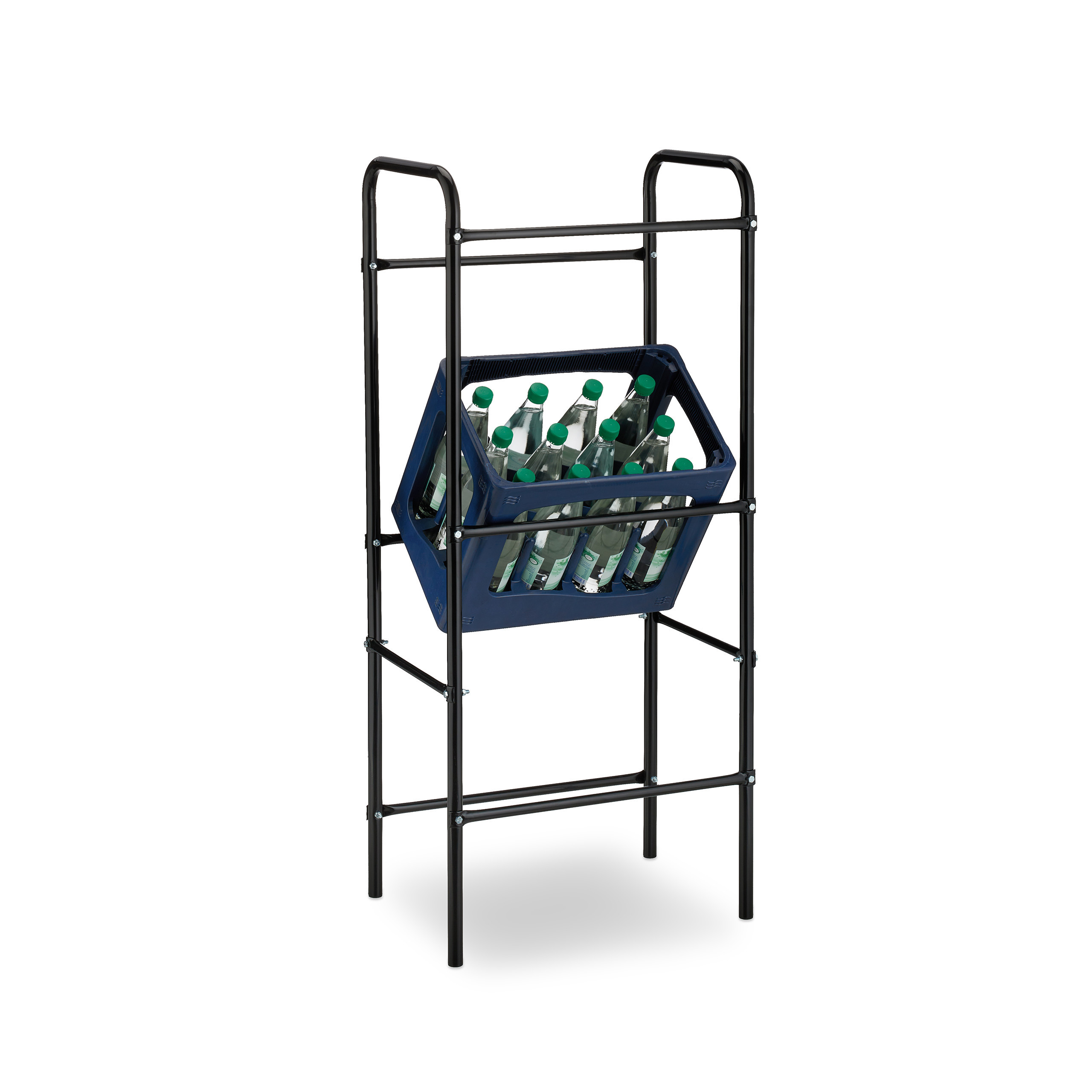Beverage Crate Shelf In Black - (w)50 X (h)116 X (d)