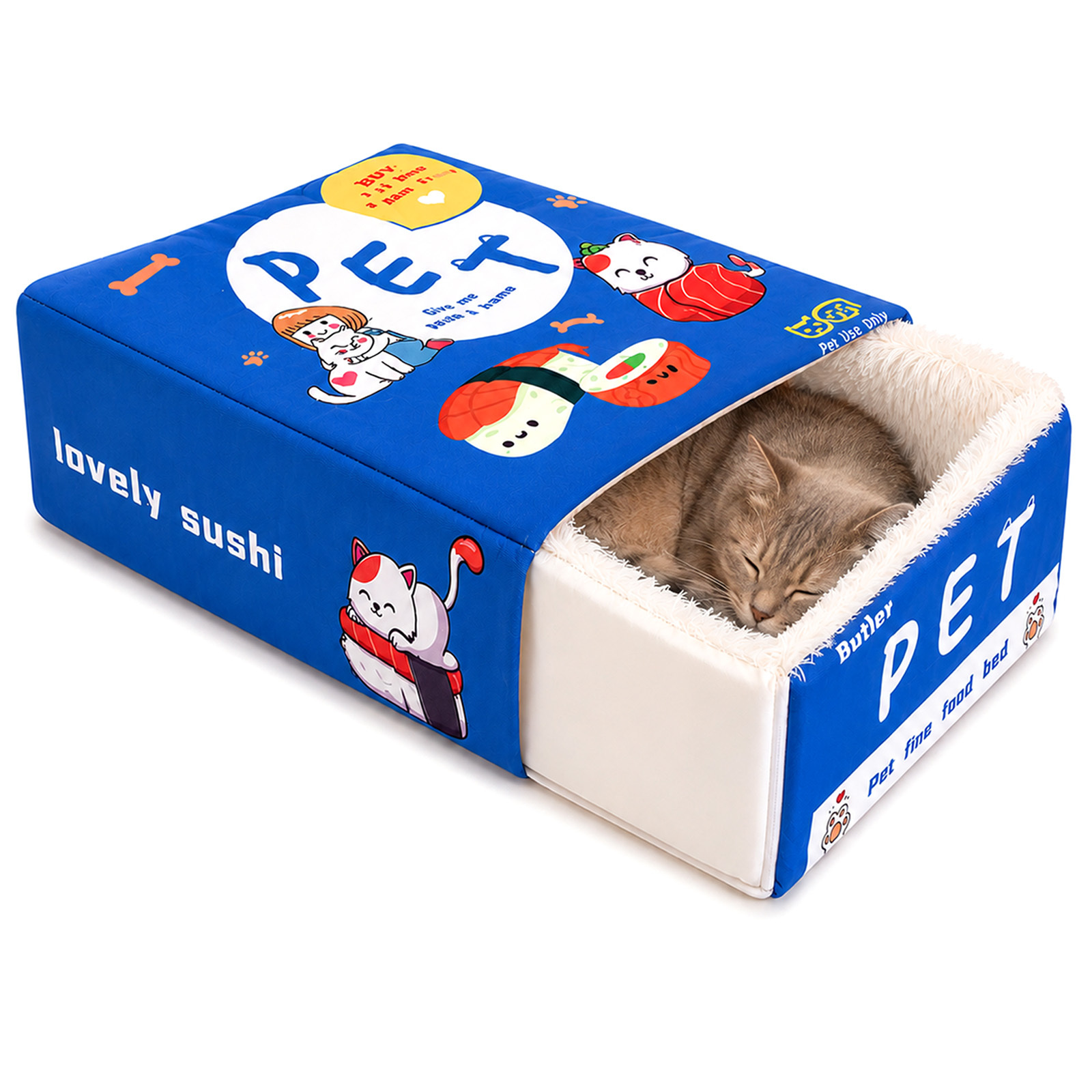Image of 1 Piece Pet Bed Snack , Semi-enclosed Cozy Bed For Cats And Small Dogs, Home Sleeping Spot
