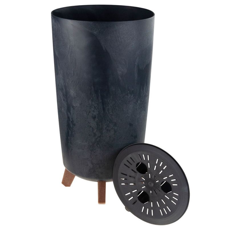 Slim Concrete Effect Flower Pot Cover With Concrete Effect Legs
