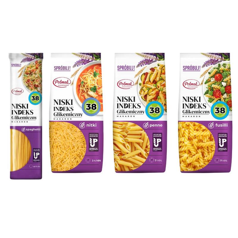 Image of Polmak Low Glycemic Index Pasta Set 4x250g