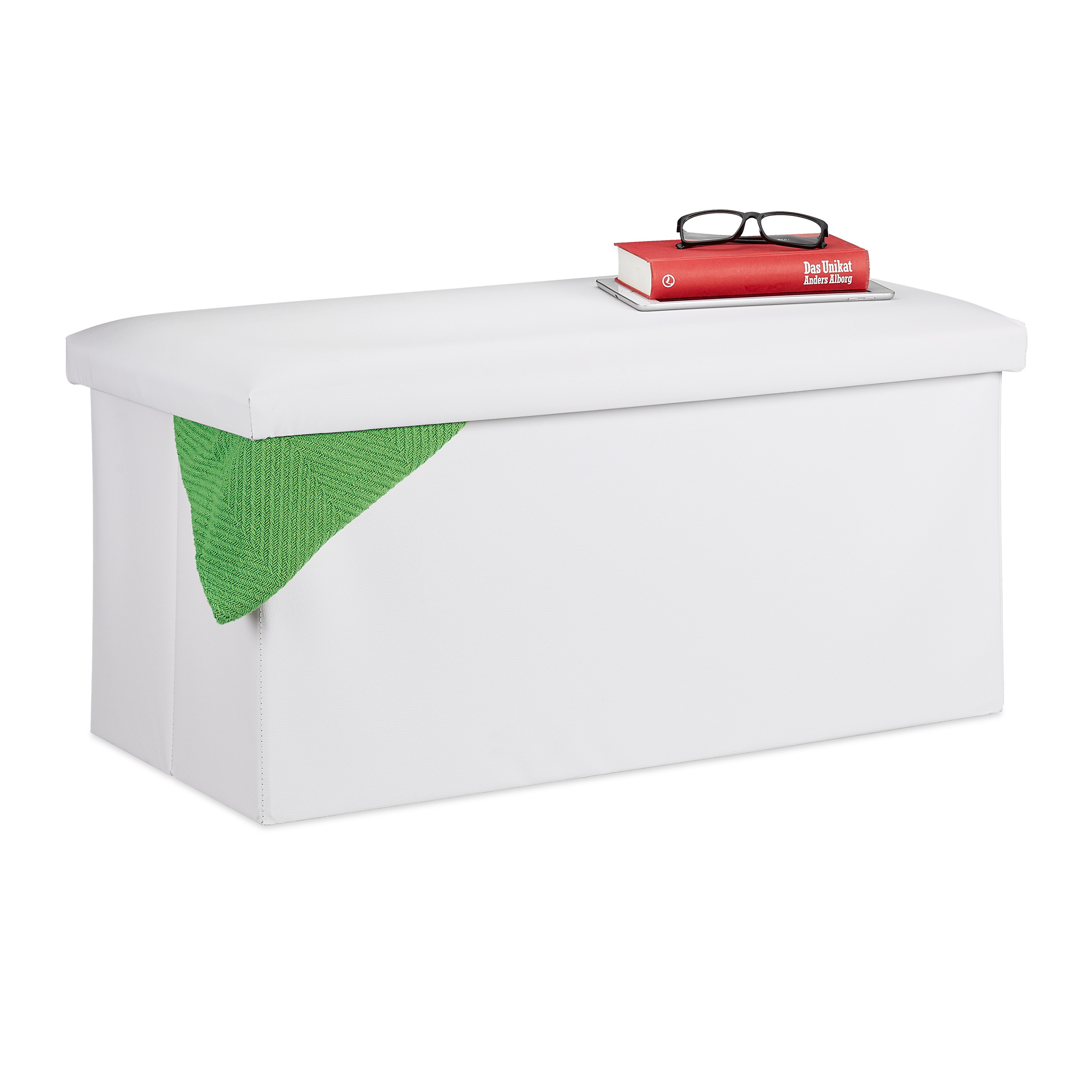 White Bench - (w)76.5 X (h) X (d)38.5 Cm