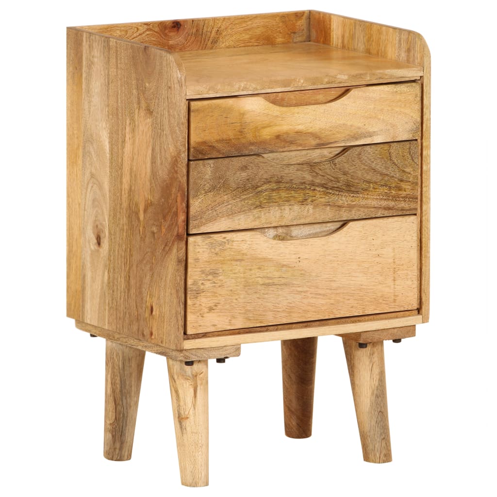 Image of Mango Wood Solid Nightstand Night Console Night Dresser Night Cabinet