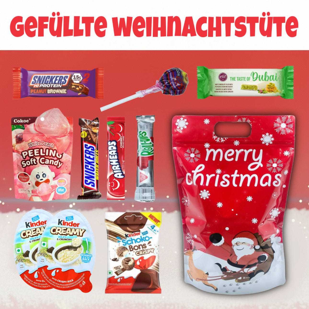 Filled Christmas Gift Bag (10 Items From All Over The World)