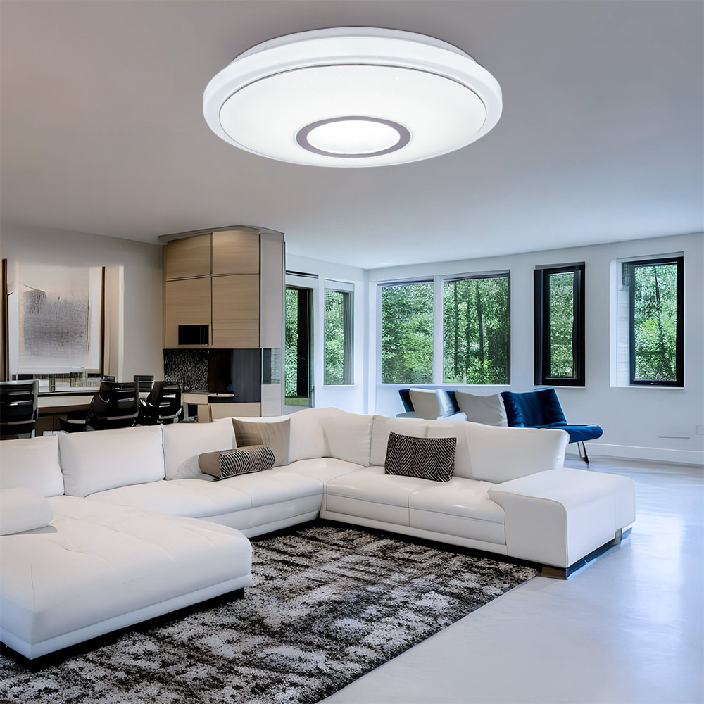Image of Ceiling Lamp Ceiling Light Hallway Lamp Living Room Light Bedroom Lamp, Acrylic Chrome Metal White Cct, Led 16w 1300lm 2700k, 4200k, 6500k, D 40 Cm
