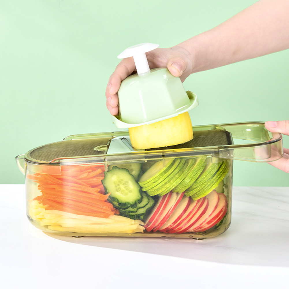 6-In-1 Manual Vegetable Cutting Tool with Container