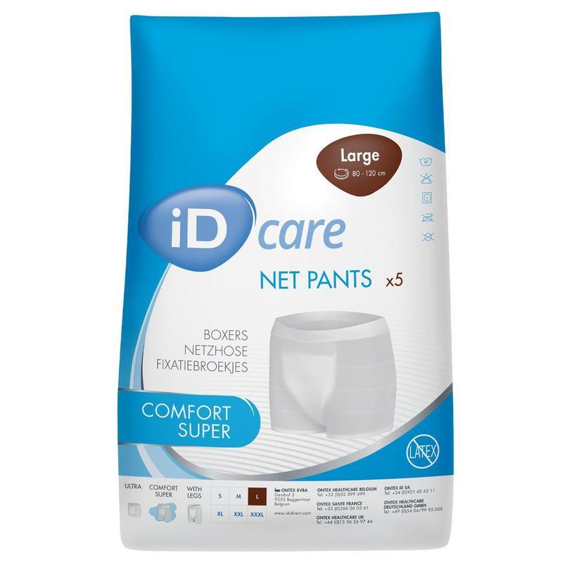 iD Care Comfort Super Net Pants - Large - Pack 5