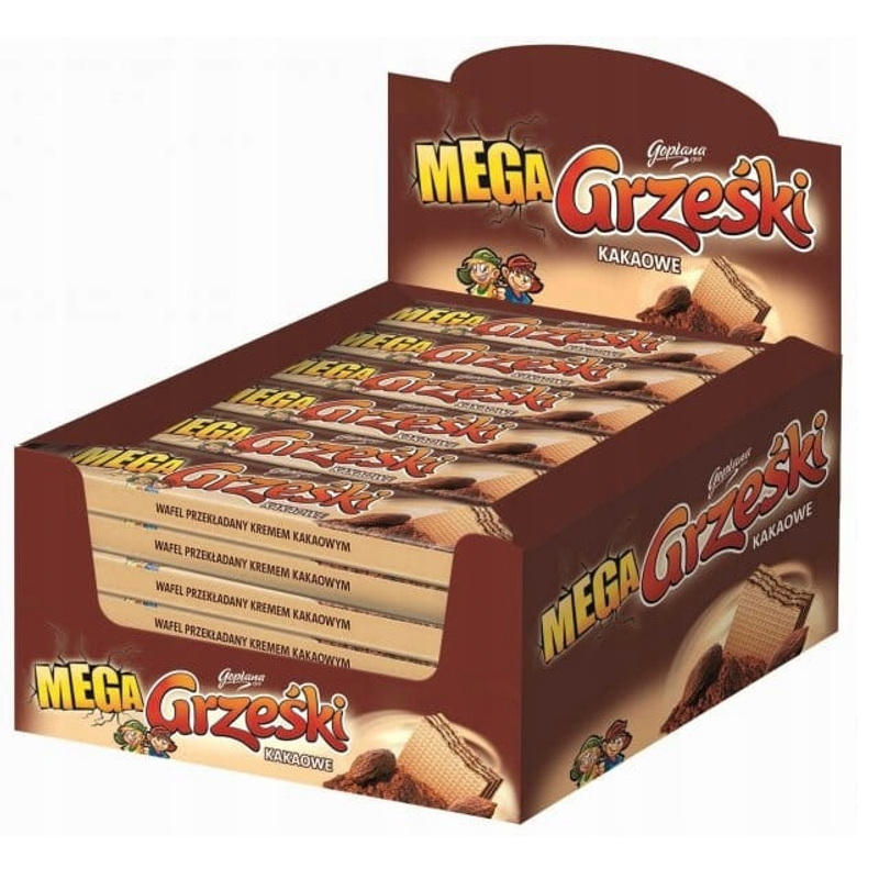 Image of Mega Waffle Cocoa Without Glaze, 34g X 36pcs