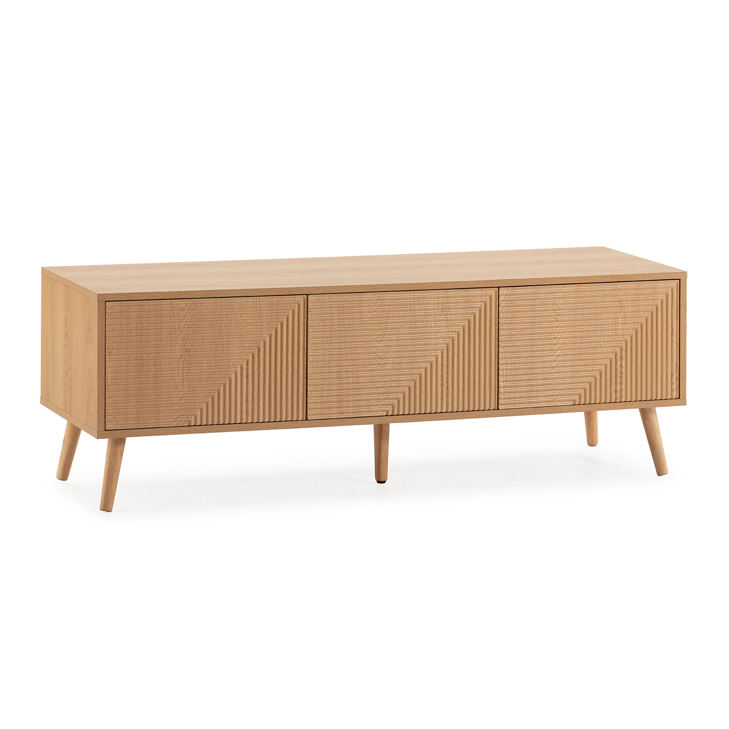 Mueble TV Telmo 3 puertas color Roble 130 cm