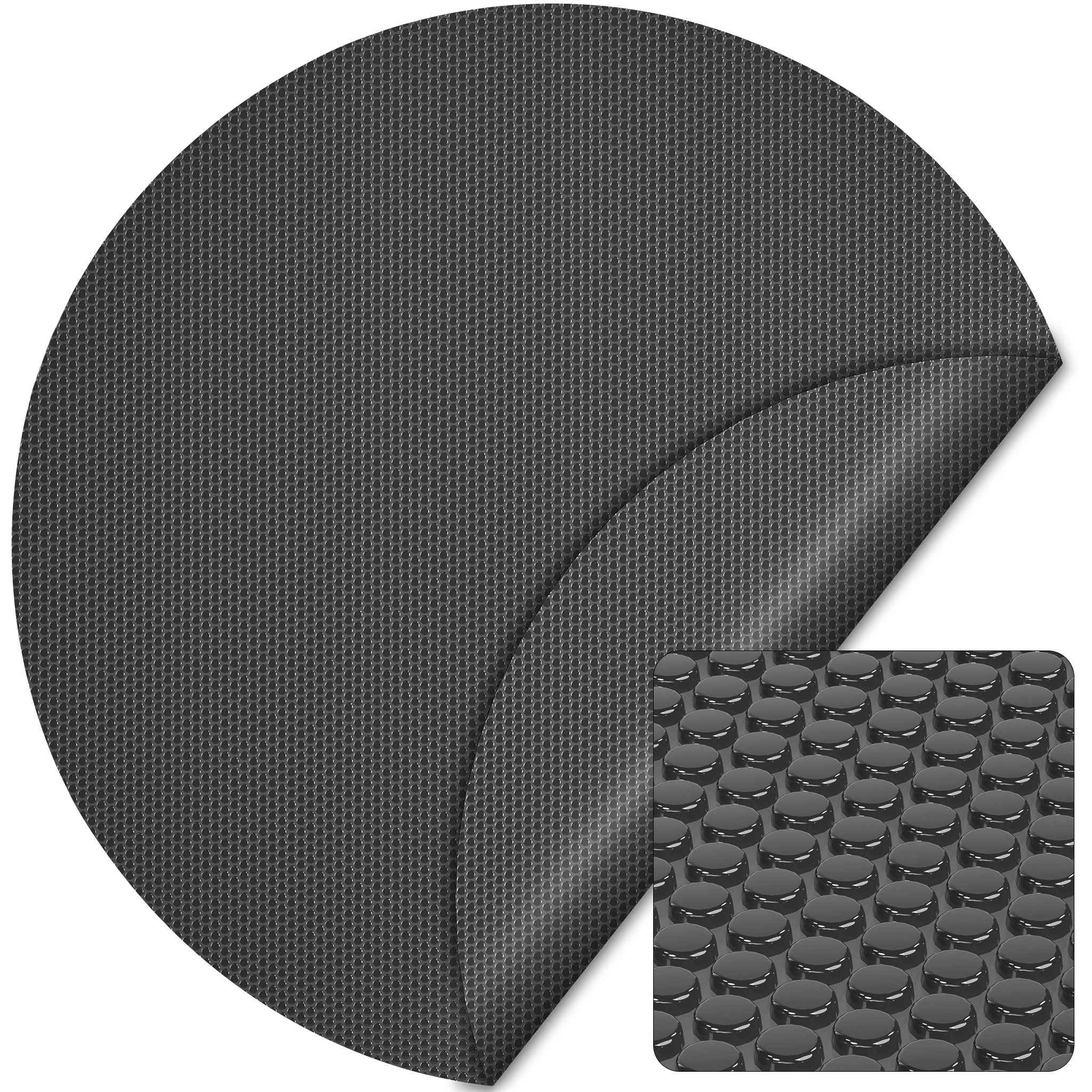 TEMU Wiltec Pool Ø 3.6 M, Black, Pool Heating Made Of 120 Μ Thick Pe Film, Pool Cover Pool Tarpaulin Solar Tarpaulin Round