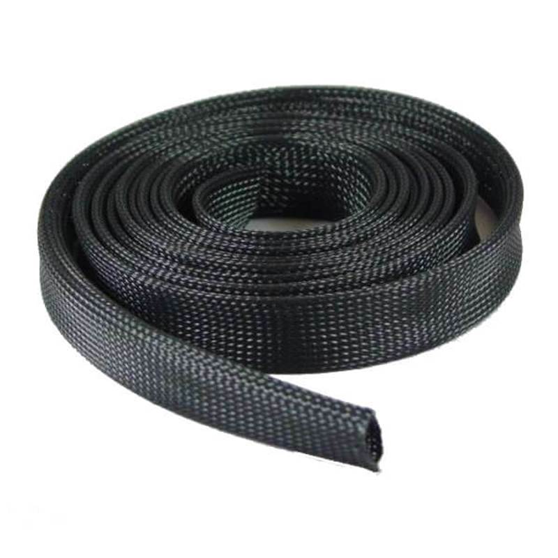 TEMU Expandable Black 10 Mm (per Meter) Pet Textile Braid