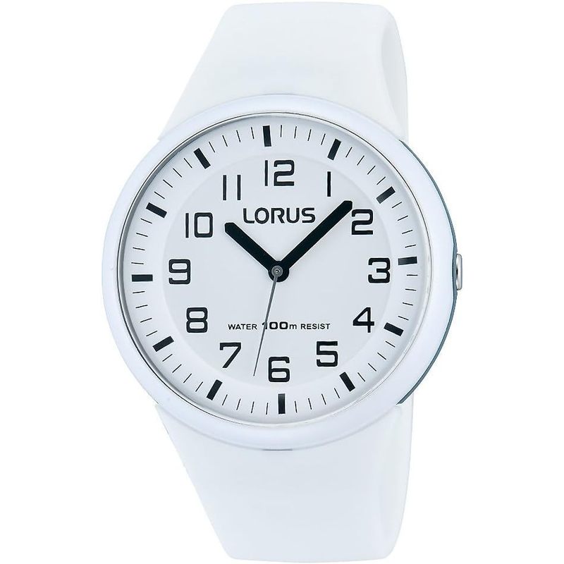 Women'S Fashion Watch | Stainless Steel & Plastic Case | White Silicone Band | Japanese Precision Timepiece | Stylish Accessory for Everyday Wear