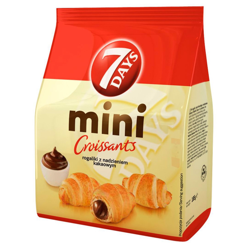 7 Days Mini Croissant With Cocoa Filling 185 G