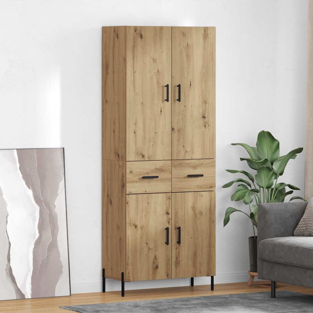 Image of Vidaxl Storage Wall-mounted Cabinet Modern Cabinet Rectangular Storage Living Room Organizer Space- Furniture Shelving Unit Room Household Storage Cabinet