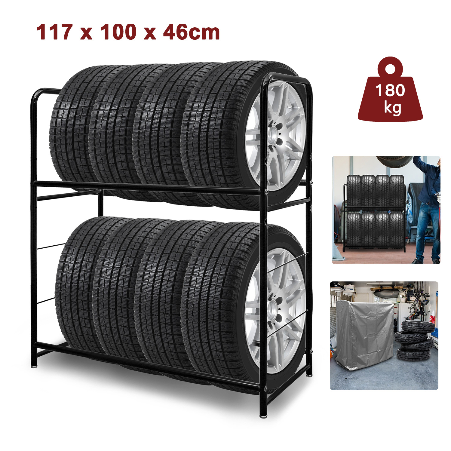 TEMU Tyre Rack Iron Plug-in System Tyre Stand Motorcycle Workshop Load Capacity