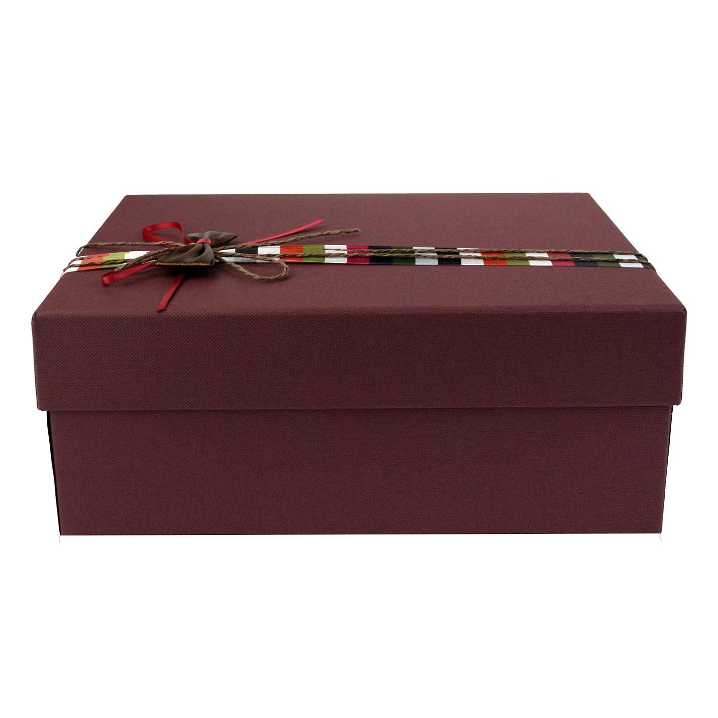 Emartbuy Rigid Rectangle Gift Box with Lid, Large Presentation